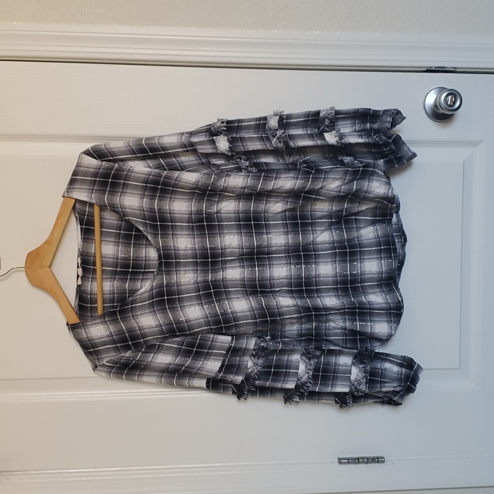 Plaid flannel top